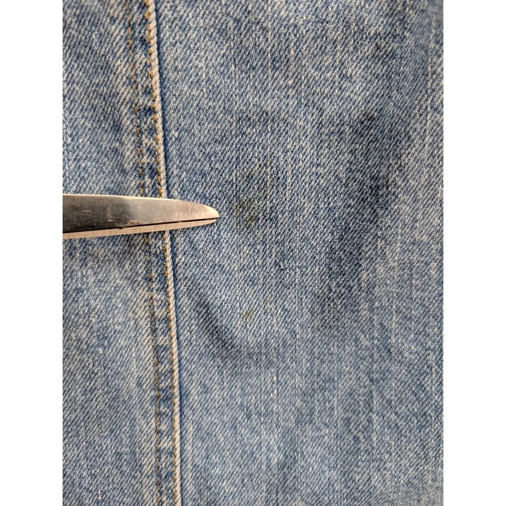 Vintage GAP Denim Midi‎ Skirt Size 6 Short Rivet Cotton 90s Classic Retro Slit